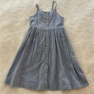 Blue and White striped Crewcuts spaghetti strap dress - Girls size 8